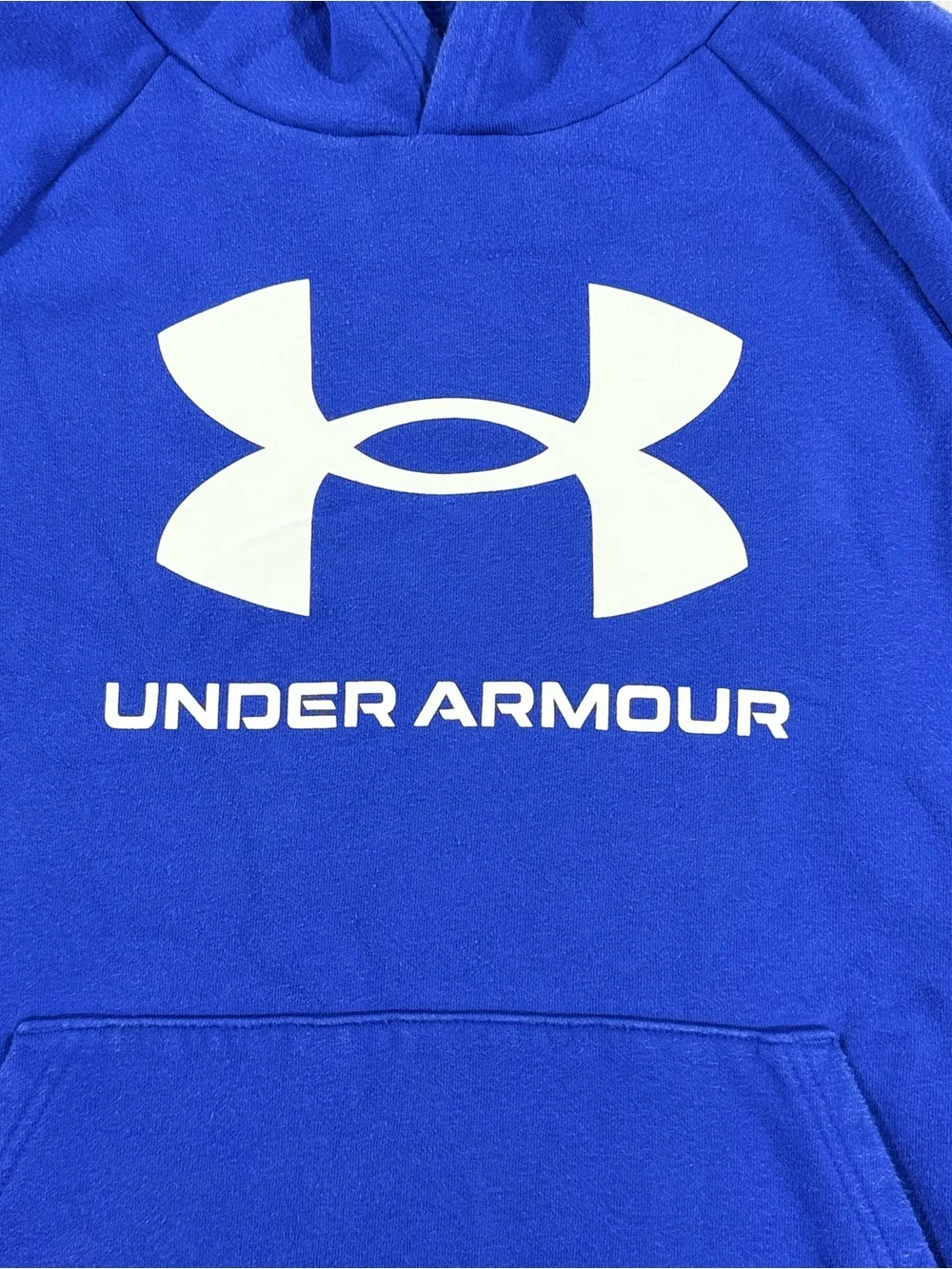 Under Armour Boys' Royal Blue UA Big Logo Hooded Sweatshirt  Size Youth Large